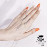 نیم ست نقره میکرو طرح رقص باله کد 16358 - Image 3