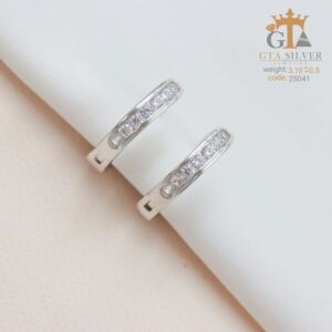 گوشواره نقره میخی میکرو کد 25041