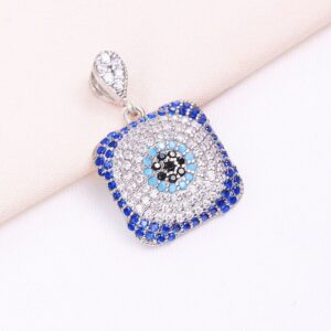 مدال نقره میکرو رنگی چشم نظر کد 21380