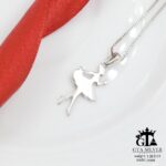 مدال نقره زنانه آینه‌ای رقص باله میکرو کد 21895 - Image 3