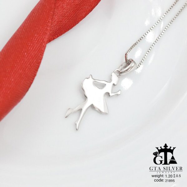 مدال نقره زنانه آینه‌ای رقص باله میکرو کد 21895 - Image 3