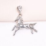 مدال نقره میکرو طرح اسب کد 21585