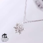 مدال نقره زنانه دانه برف میکرو کد 21902 - Image 3