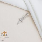 مدال نقره زنانه طرح بالرین میکرو کد 21640