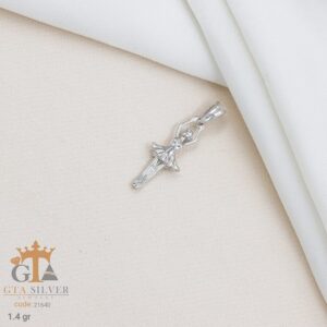 مدال نقره زنانه طرح بالرین میکرو کد 21640