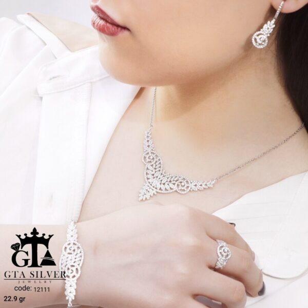 سرویس نقره میکرو زنجیری کد 12111 - Image 2