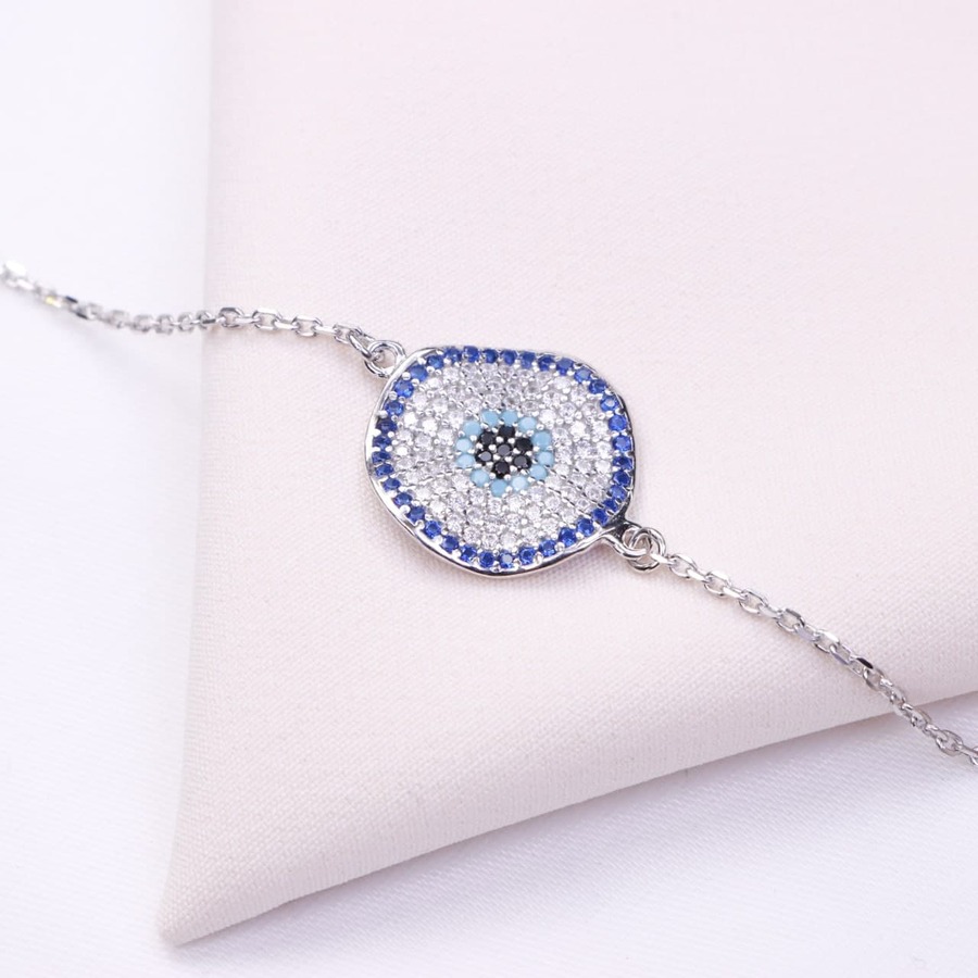 fae8dc7c-292c-4b78-bc8e-b9613fb08e89.jpg دستبند نقره میکرو چشم نظر کد 22035 - Image 1