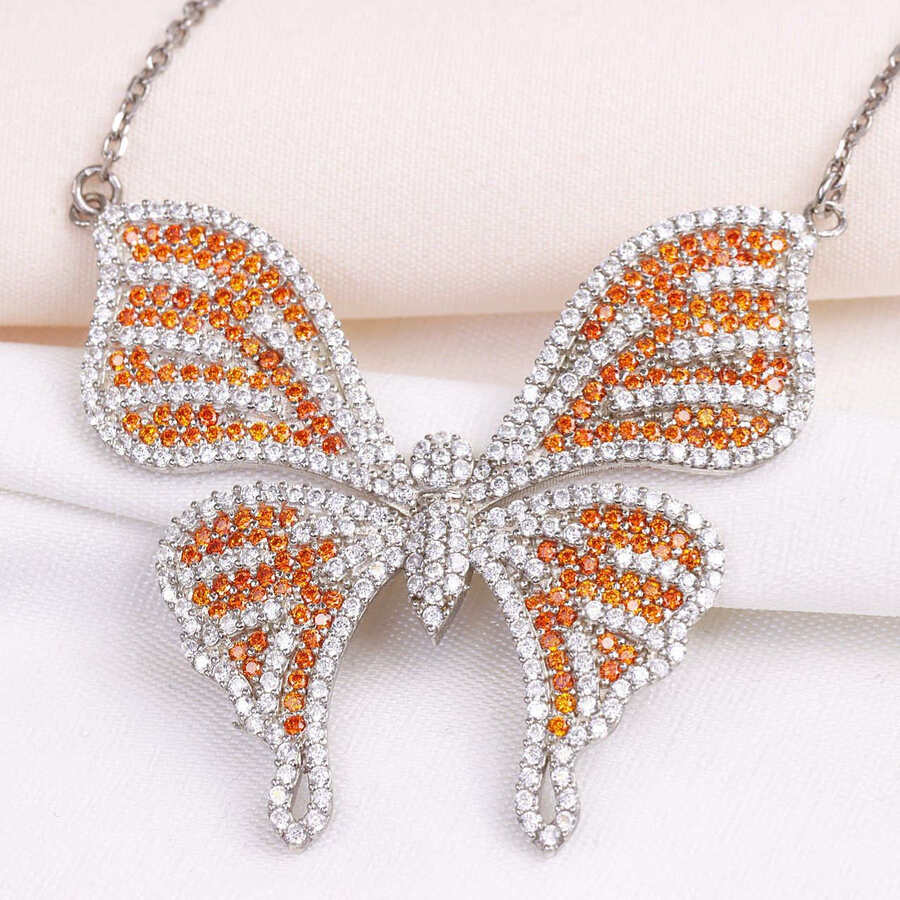 fdbc954a-2289-4270-8f1f-b40f4d0534d6.jpg مدال نقره میکرو رنگی طرح پروانه کد 21401 - Image 1