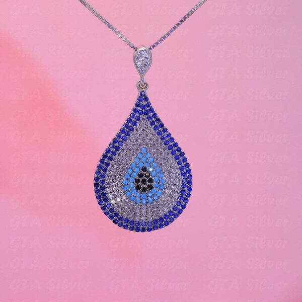 مدال نقره میکرو رنگی کد 21049 - تصویر 3