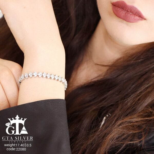 دستبند نقره میکرو کد 22080 - تصویر 2