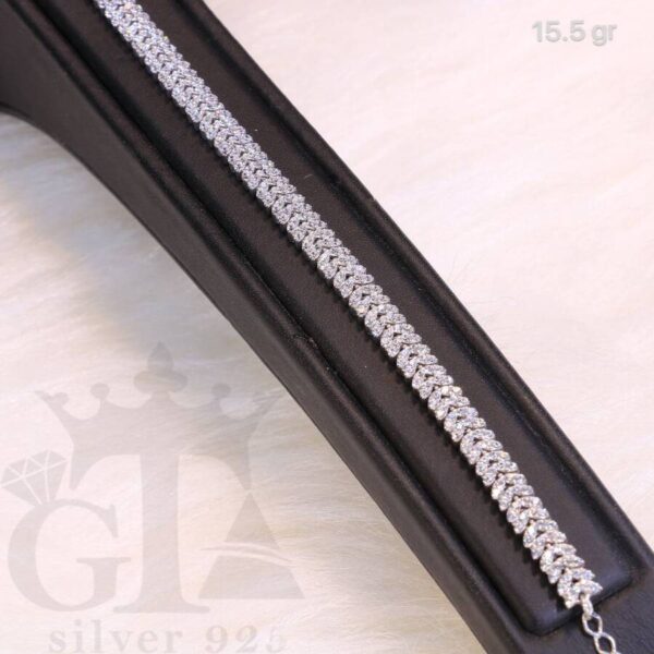 دستبند نقره آریسان کد 1016 - تصویر 2