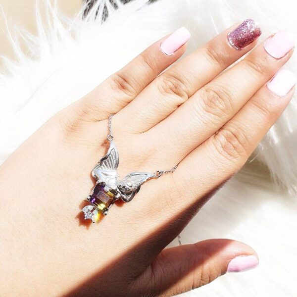 مدال نقره طرح آغوش مادر کد 21155 - تصویر 3