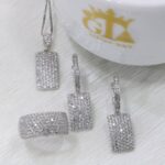 نیم ست نقره میکرو طرح پرنس کد 16038 - Image 4