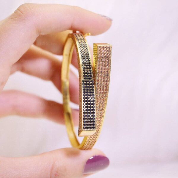 دستبند نقره میکرو رنگی کد 1259 - Image 3