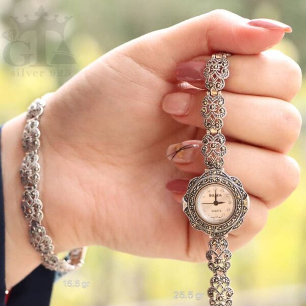 ساعت نقره سما کد 18018 - Image 4