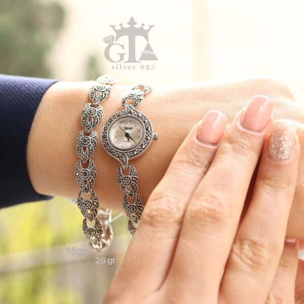 ساعت نقره سما کد 18030 - تصویر 2