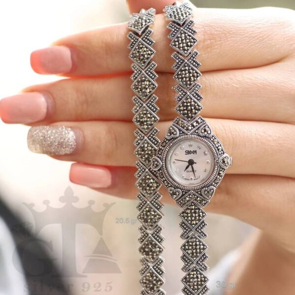 ساعت نقره سما کد 18048 - Image 3