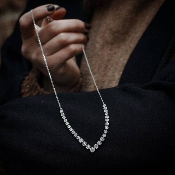 سرویس نقره میکرو زنجیری طرح فلاور کد 12013 - Image 4