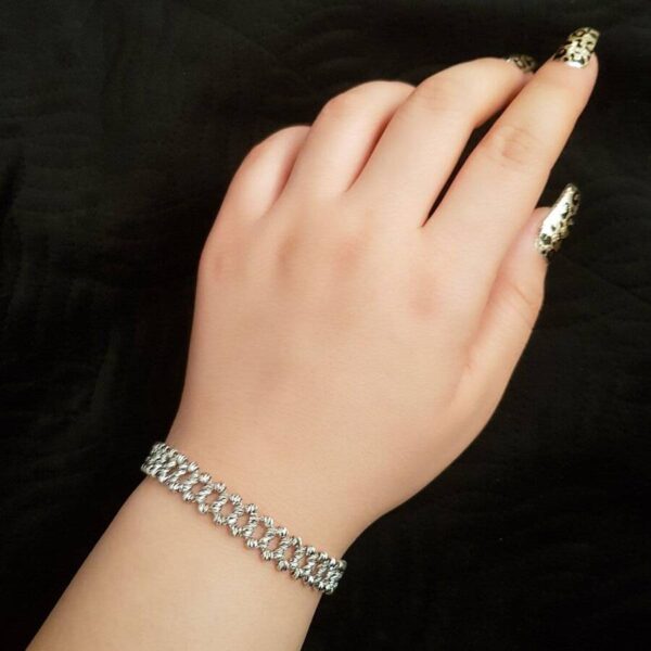 دستبند نقره سوپرالبرنادو کد 1634 - تصویر 2