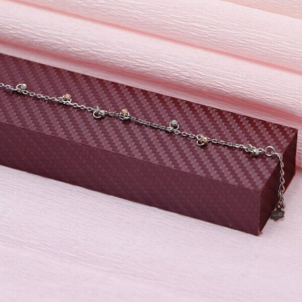 پابند نقره گوی‌دار کد 1669 - Image 2