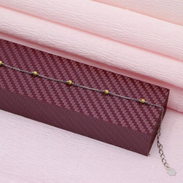 پابند نقره گوی‌دار کد 1672 - تصویر 2