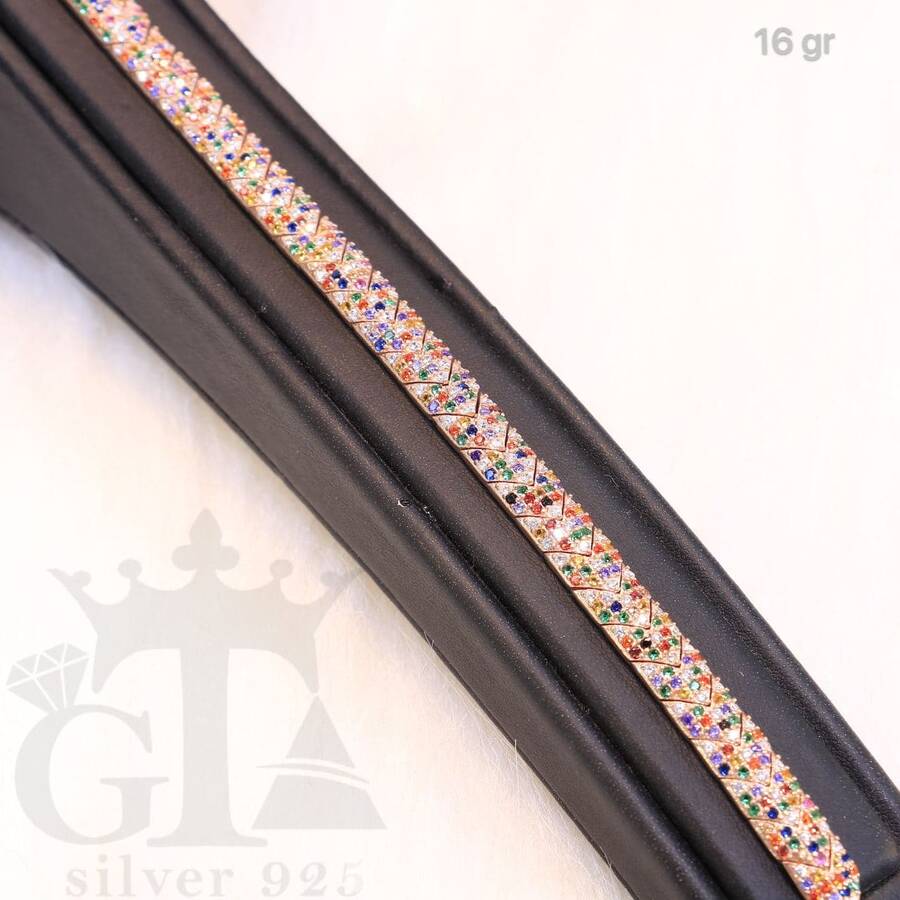 product_16a11a1c-595d-49e2-99cd-f56a29a05dd6.jpg دستبند نقره آتنا رنگی کد 1371 - تصویر 1