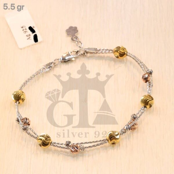 دستبند نقره سوپرالبرنادو کد 1535 - تصویر 2