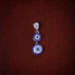 مدال نقره میکرو رنگی چشم نظر کد 21474