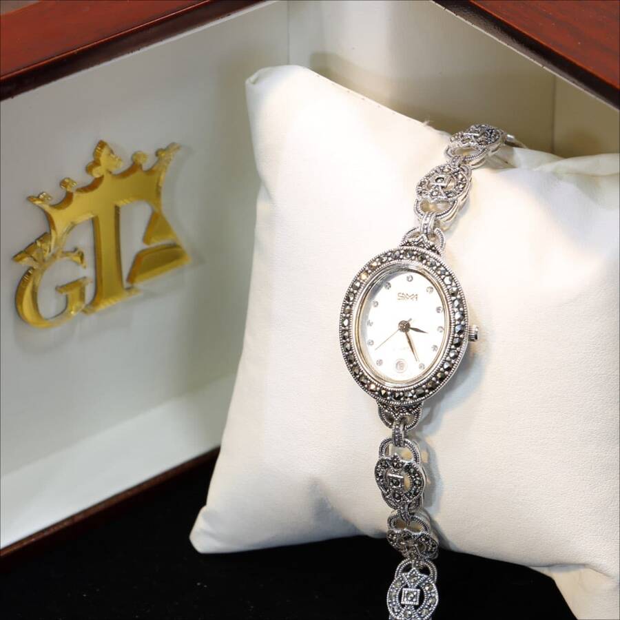 product_21c6d00c-5808-4109-916d-20be45bf9c25.jpg ساعت نقره سما کد 18003 - Image 1