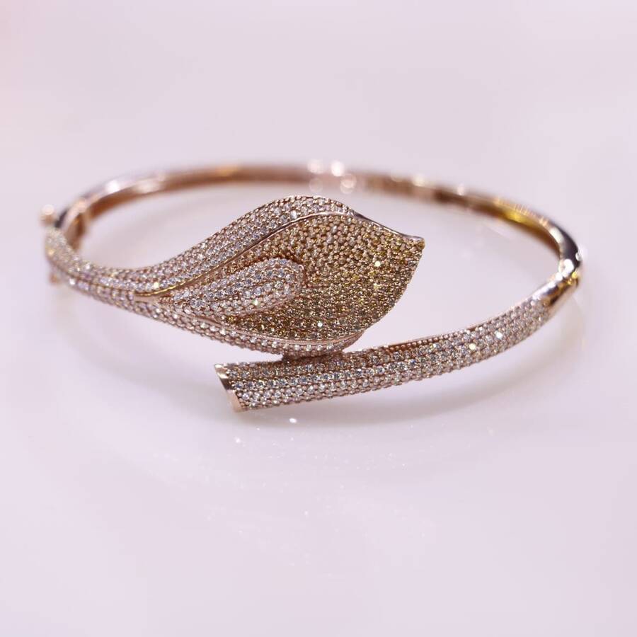 product_23292af8-50cb-47e2-99ee-9dc939a7486a.jpg دستبند نقره نیلوفری کد 1200 - Image 1