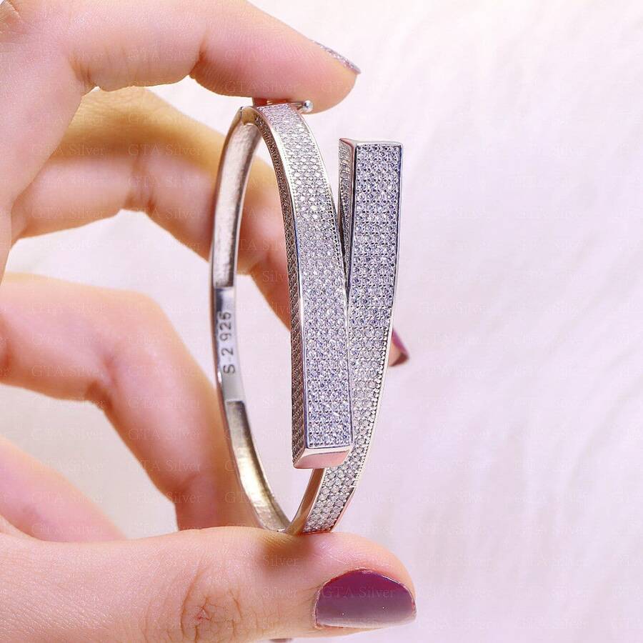 product_35bbae63-fdee-41e7-a875-96296cc768cf.jpg دستبند نقره میکرو کد 1258 - Image 1