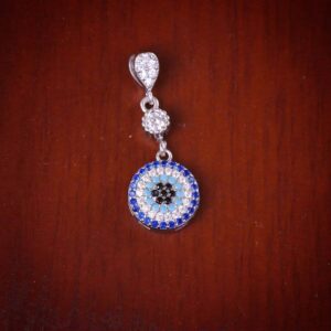 مدال نقره میکرو رنگی چشم نظر کد 21365