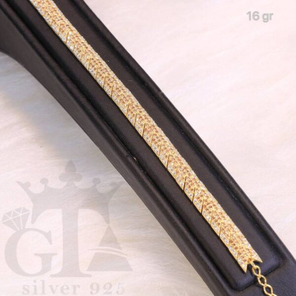 دستبند نقره آریسان رنگی کد 1366 - تصویر 2