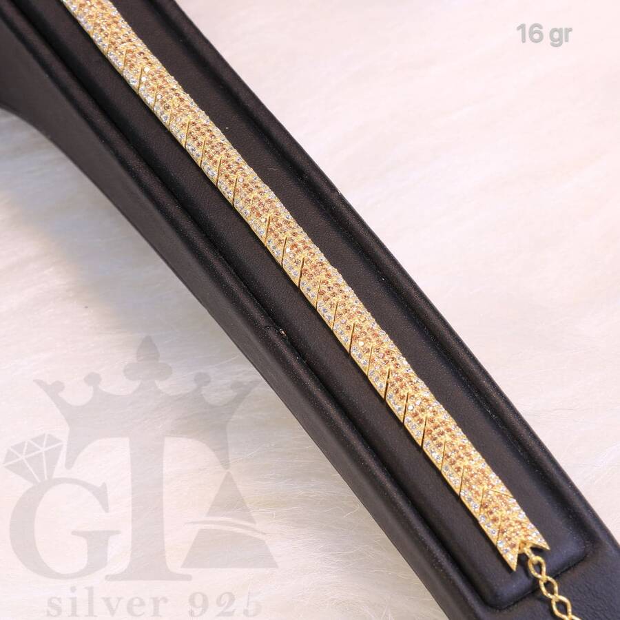 product_4dd5dfdc-4154-4206-8ab4-fc1acee6fce2.jpg دستبند نقره آریسان رنگی کد 1366 - تصویر 1