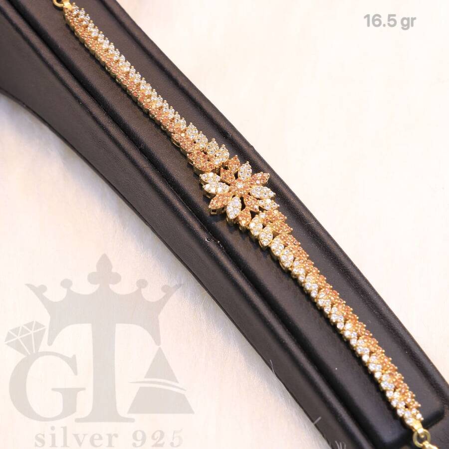 product_4e3532aa-1269-493c-a32d-906aaba8db81.jpg دستبند نقره آتنا رنگی کد 1374 - تصویر 1