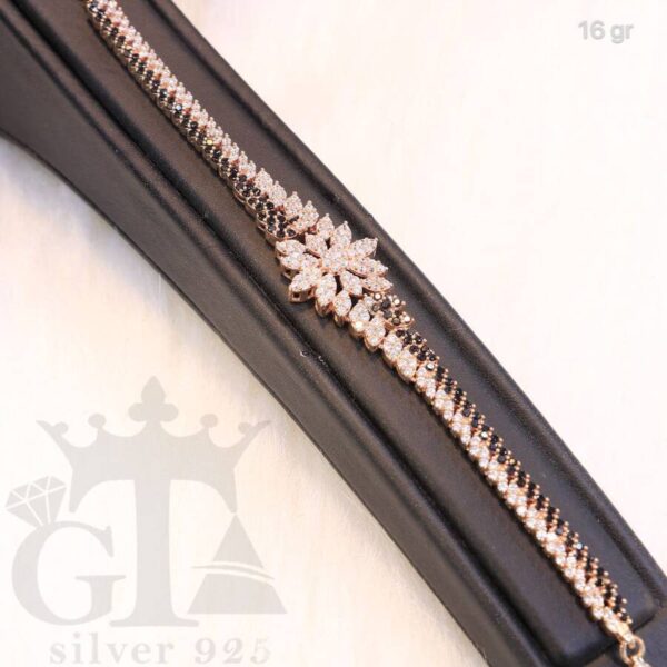 دستبند نقره آتنا رنگی کد 1368 - تصویر 2