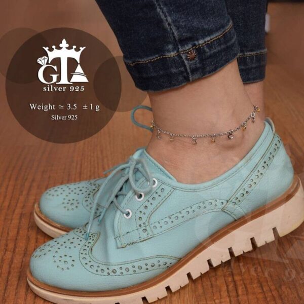 پابند نقره گوی‌دار کد 1457 - تصویر 2