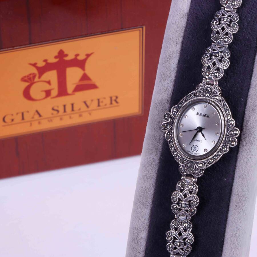 product_77516b1e-3a6a-48d9-8018-7a14ae912ea9.jpg ساعت نقره سما کد 18124 - Image 1