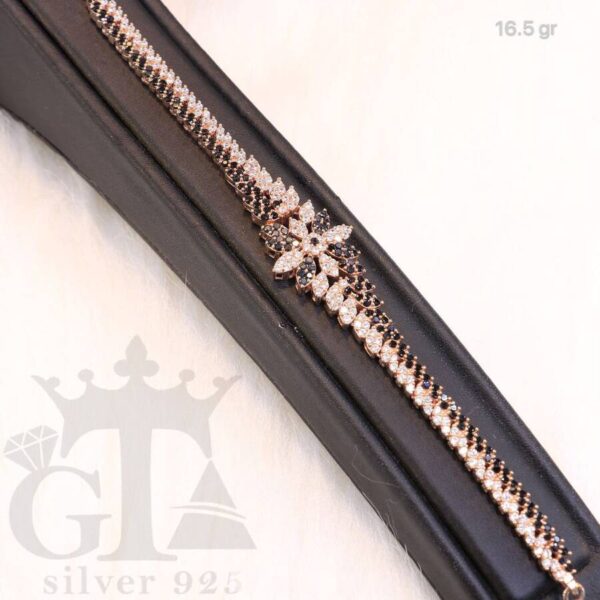 دستبند نقره آتنا رنگی کد 1373 - تصویر 2