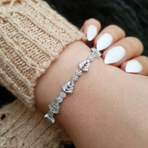 دستبند نقره میکرو کد 1223