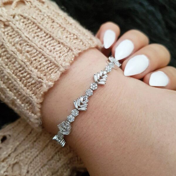 دستبند نقره میکرو کد 1223 - تصویر 2