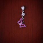 مدال نقره میکرو رنگی پروانه کد 21476