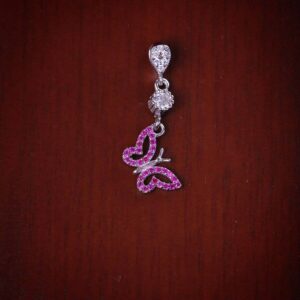 مدال نقره میکرو رنگی پروانه کد 21476