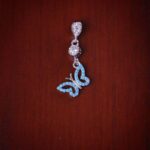 مدال نقره میکرو رنگی پروانه کد 21475