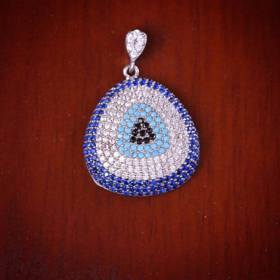 product_bfb578d8-1151-4c54-bd2f-aa3ac13a348b.jpg مدال نقره میکرو رنگی چشم نظر کد 21394 - Image 1