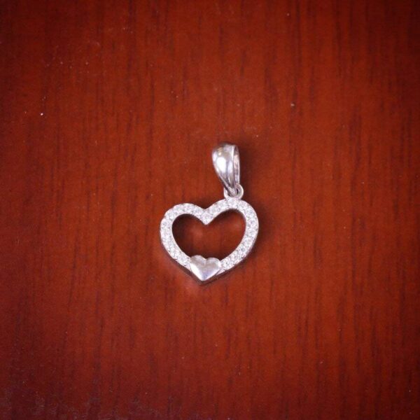 مدال نقره میکرو قلبی کد 21357 - Image 2