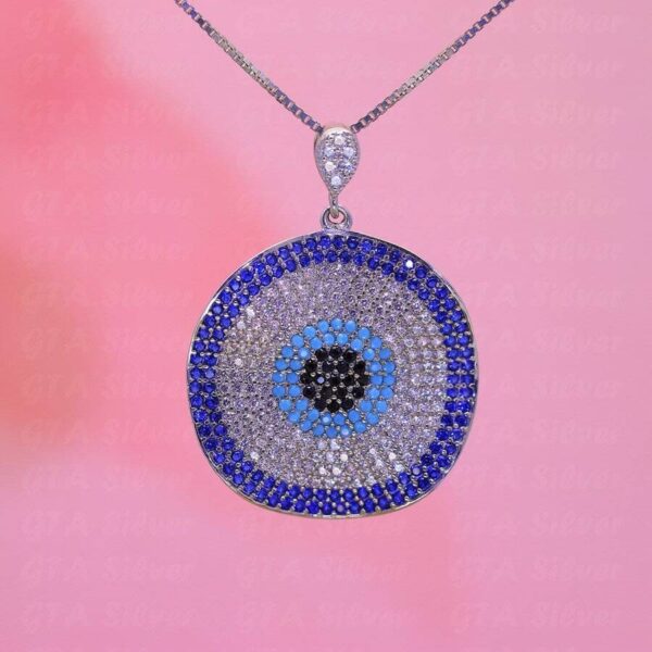 مدال نقره میکرو رنگی کد 21051 - تصویر 2