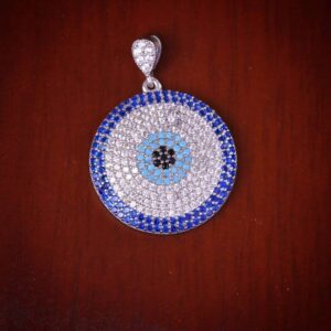 مدال نقره میکرو رنگی چشم نظر کد 21397