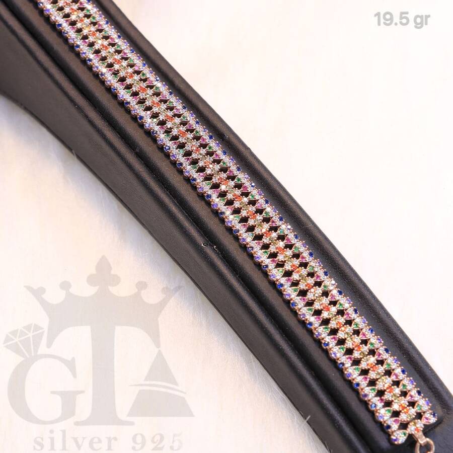 product_de6a3ba9-34b3-4e92-b1f8-18484d7beab5.jpg دستبند نقره آریسان رنگی کد 1378 - تصویر 1