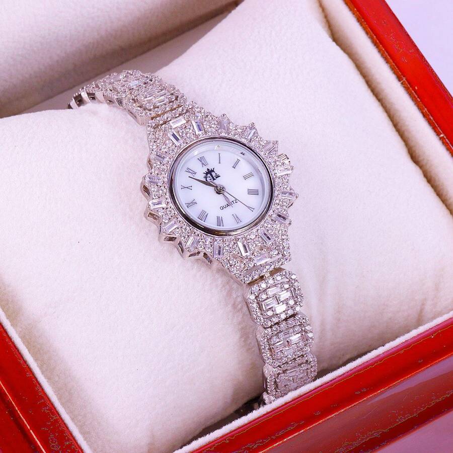 product_f81e3965-7975-482c-8c9d-92bd52df8b38.jpg ساعت نقره GTA طرح امرالدکات خورشیدی کد 19131 - Image 1